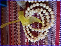 Pearlfection Cream/Gold Pearl NecklaceBracelet Earring Set 205