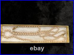 Pink Pearl Set Necklace 29 Choker with a Gold Clasp and Bracelet 7
