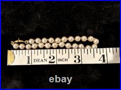 Pink Pearl Set Necklace 29 Choker with a Gold Clasp and Bracelet 7