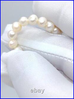 Pisces Cream White Akoya Pearl Necklace Earrings Set 18 Birthday Gift 14k GFS