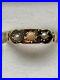 Pretty-Vintage-UK-Hallmarked-9ct-Gold-Seed-Pearl-Coral-Gypsy-Set-Ring-Size-N-01-qhl