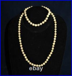Princess Cultured 5mm Pearl 16 Necklace & 8 Bracelet Set with 10k Gold Clasps