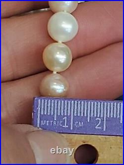 RARE Multi Color 9.5mm Pearl Necklace Bracelet Earrings with 14k Yellow Gold SET