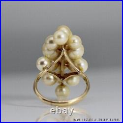 Rare Ming's 14kyg Champagne Cultered Pearl Ring & Bracelet Set