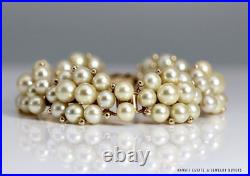 Rare Ming's 14kyg Champagne Cultered Pearl Ring & Bracelet Set