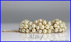 Rare Ming's 14kyg Champagne Cultered Pearl Ring & Bracelet Set