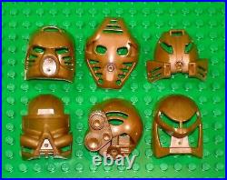 Rare PEARL GOLD & SILVER All 12 Toa Mata Kanohi Lego Bionicle Mask Set