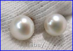 Real White Freshwater 4.5-5.5 MM Pearl 10k Gold Necklace, Bracelet, Earring Set