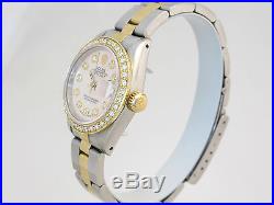 Rolex Datejust Gold & Steel Diamond Set, Mother Of Pearl Dial, Ref, 69173