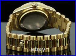 Rolex Mens Presidential Day-Date Mother Of Pearl Quick Set Diamond Dial Bezel