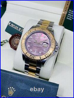 Rolex Yacht Master Two-Tone Yellow Gold Mother Of Pearl Dial 16623 Full Set