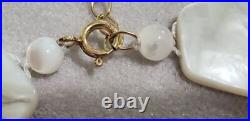 Ross Simons 14kt Gold Graduated Mother Of Pearl Choker Necklace. 16 + 2 $495