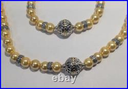 (SET, NOS) Robert Manse Sim. Gold Pearl& Ball Bracelet & Necklace 18K&925 AO-91 (SET, NOS) Robert Manse Sim. Gold Pearl& Ball Bracelet & Necklace 18K&925 AO-91