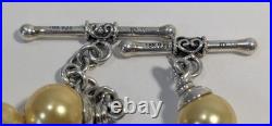 (SET, NOS) Robert Manse Sim. Gold Pearl& Ball Bracelet & Necklace 18K&925 AO-91 (SET, NOS) Robert Manse Sim. Gold Pearl& Ball Bracelet & Necklace 18K&925 AO-91