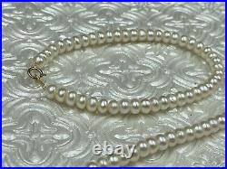 SOLID 10kt Gold W Genuine Cultured Pearls Necklace Bracelet Earrings Set New