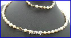 STUNNING 14K SET OF PEARL & GOLD BEAD NECKLACE & BRACELET A2262-1 16.24 grams STUNNING 14K SET OF PEARL & GOLD BEAD NECKLACE & BRACELET A2262-1 16.24 grams