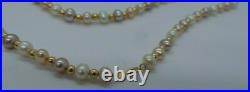STUNNING 14K SET OF PEARL & GOLD BEAD NECKLACE & BRACELET A2262-1 16.24 grams STUNNING 14K SET OF PEARL & GOLD BEAD NECKLACE & BRACELET A2262-1 16.24 grams