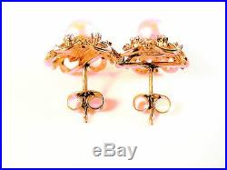 Schmuckset (Ring, Anhänger, Ohrringe) Gold 585 mit Perlen und Brillianten