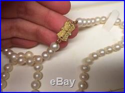 Sea Magic Pearls By Mikimoto 14k Gold 18 Inch Necklace And Earring Set 6mm