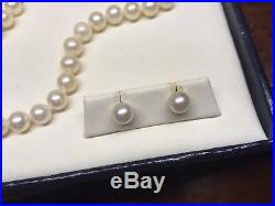 Sea Magic Pearls By Mikimoto 14k Gold 18 Inch Necklace And Earring Set 6mm
