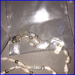 Sea Pearl K 14k Gold Beaded Necklace & Earring Set, 14 K (H) Gold 24 Inches