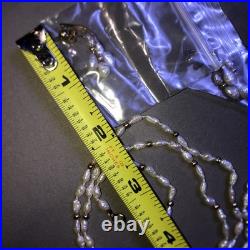 Sea Pearl K 14k Gold Beaded Necklace & Earring Set, 14 K (H) Gold 24 Inches