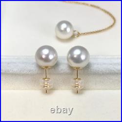 Set, 10mm White Australian South Sea Pearl Earrings&pendant 18K yellow gold chain Set, 10mm White Australian South Sea Pearl Earrings&pendant 18K yellow gold chain