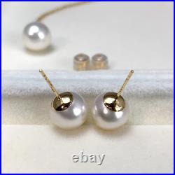 Set, 10mm White Australian South Sea Pearl Earrings&pendant 18K yellow gold chain Set, 10mm White Australian South Sea Pearl Earrings&pendant 18K yellow gold chain
