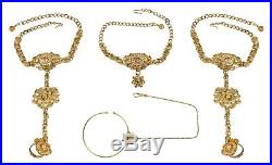 Set Indian Necklace Bollywood Style Gold Plated Wedding Bridal Fashion Jewelry