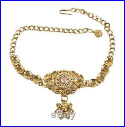 Set Indian Necklace Bollywood Style Gold Plated Wedding Bridal Fashion Jewelry