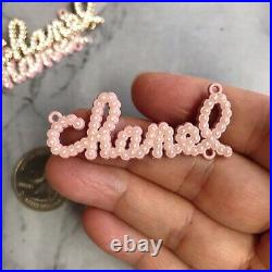 Set Of 3 Chanel Letter Flat Button 29.718.5mm Metal Pink/Gold/Pearl/rhinestone
