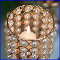 Set of 1 36 or 56 tall Gold Candelabra Centerpiece Candle Holder Pearl Beads