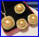 Set-of-12mm-South-Sea-Genuine-Gold-Round-Pearl-Necklace-Pendant-Earring-Ring-01-etp