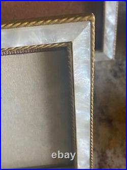 Set of 5 Vintage Mother of Pearl & gold Frames The Bucklers Inc from Fifth Ave