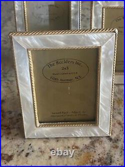 Set of 5 Vintage Mother of Pearl & gold Frames The Bucklers Inc from Fifth Ave