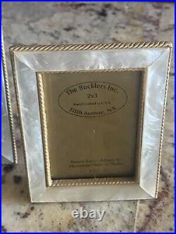 Set of 5 Vintage Mother of Pearl & gold Frames The Bucklers Inc from Fifth Ave