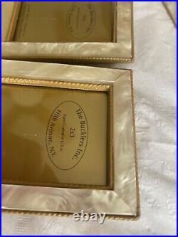 Set of 5 Vintage Mother of Pearl & gold Frames The Bucklers Inc from Fifth Ave