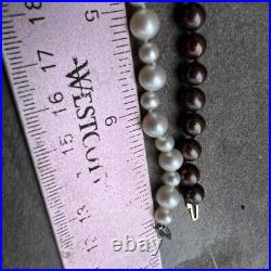 Set of TWO SOLID 14K GOLD genuine pearl bracelets-22.37 grams heavy