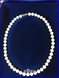 Set of Tiffany & Co. Akoya Pearls 16 Strand Rope Design 18K, PLUS EARRINGS