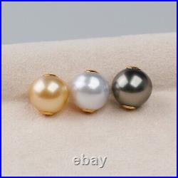 SetThree Multicolor South Sea&Tahitian Pearl Fulldrilled, 14K Solid Yellow Gold SetThree Multicolor South Sea&Tahitian Pearl Fulldrilled, 14K Solid Yellow Gold