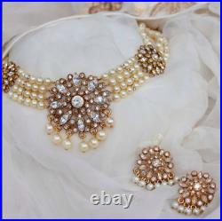 Shania Set Pearl Necklace Set Necklace Earrings Bridal Set Jewellery