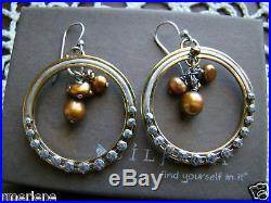 Silpada SET Tiger's Eye Bronze Pearl Pendant Necklace N1838 & Earring W1897 $208