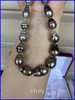 Silver/14k/18k Gold South Sea Tahitian Pearl Beaded Necklace & Earrings Set