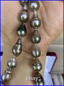 Silver/14k/18k Gold South Sea Tahitian Pearl Beaded Necklace & Earrings Set