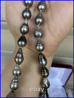 Silver/14k/18k Gold South Sea Tahitian Pearl Beaded Necklace & Earrings Set