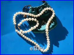 Single Strand Akoya Pearl Necklace & Bracelet Set With 14K Gold Clasps