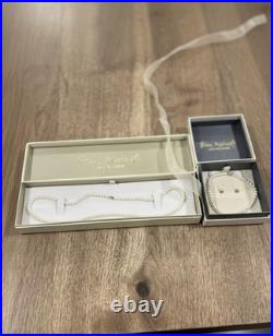 Solid 14K Gold Pearl Jewelry Set Necklace, Bracelet & Earrings