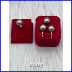 South Sea Pearl Cobalt Complete Set 12.7-12.8mm 14k yellow gold New