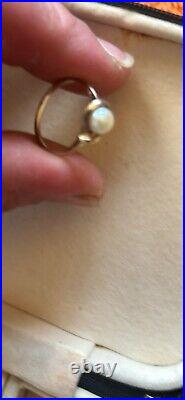 South Sea Pearl Ring Set In 10k Gold