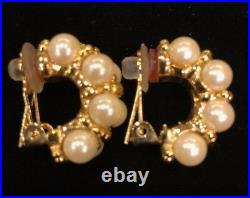 St John Collection Pearl Brooch & Earring Set